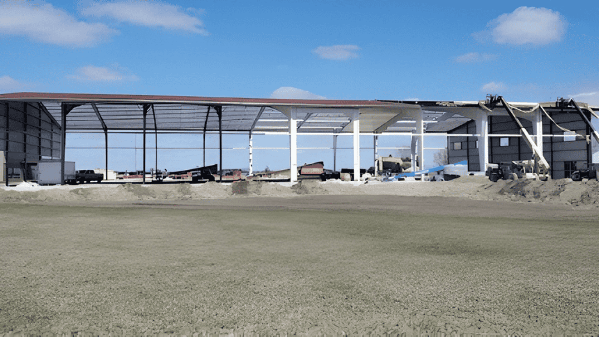 metal building construction progress